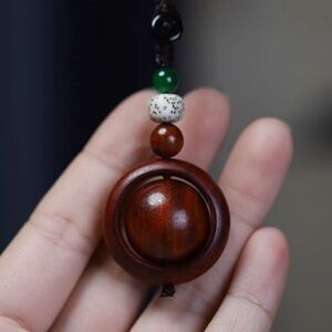 Red sandalwood transfer keychain